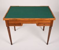 Table tric-trac en bois et placage de noyer, ouvrant par deu… (photo 3)