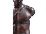 sculpture of a bust of a man on a white background