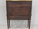 an image of a small wooden table with a drawer on top of it