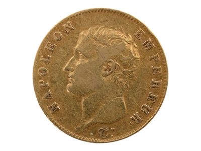 Pièce de 20 francs or Napoléon tête nue de 1806. - Photo 1