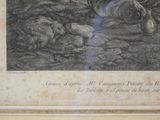 a drawing of a man laying on the ground next to a dog