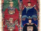 une image représentant un groupe de personnes vêtues de tenues orientales