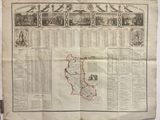 un vieux journal sur lequel figure une carte de l'Irlande