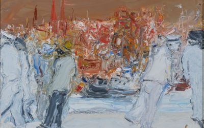 Jean FUSARO (né en 1925) Les marins à Ostende