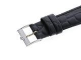 a close up of a watch strap on a white background