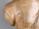 statue of a bust of a woman with a flowered head