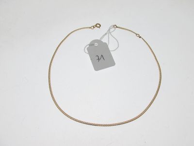 bracelet de cheville maille anglaise or rose 750°/°°, boss… - Photo 1