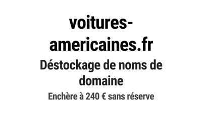Nom de domaine voitures-americaines.
