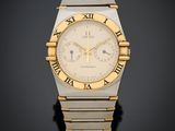 une montre-bracelet à calendrier automatique en or 18 carats et acier inoxydable