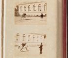 an old photo of a book with pictures of people playing tennis