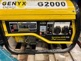 a generator that is sitting on a pallet in the yard