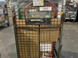 a cart that has a lot of items in it