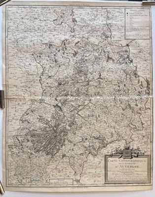 an old map of the country of france with its roads and towns