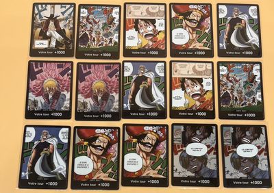 beaucoup de cartes sur la table