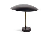 an image of a black table lamp on a white background