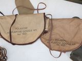 two bags that are sitting on a table
