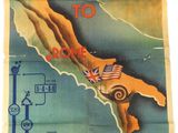 « Il y a un long chemin jusqu'à Rome » – affiche de voyage vintage