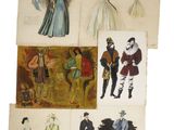 a lot of drawings and pictures of people on the wall