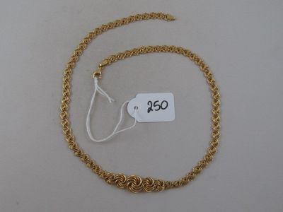 an image of a gold chain with a price tag on it