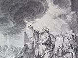 an image of a drawing of a man standing on a platform in front of a group of people