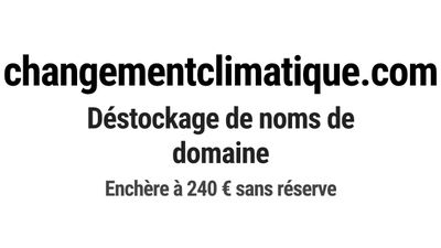 Nom de domaine changementclimatique.