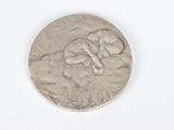 a silver coin with a picture of a man on it