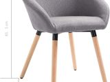 les dimensions d'une chaise grise à pieds en bois