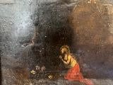 an image of a painting of a woman kneeling in front of a man