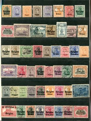 a collection of stamps from different countries on a black background