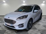 the white ford fiesta parked on a checkered floor in a showroom