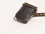chanel black quilted lambskin mini flap bag with chain strap