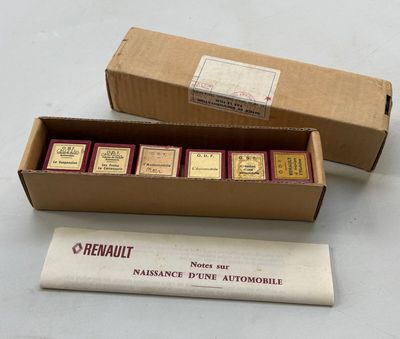 an image of a box of six boxes with labels on them