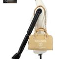 chanel beige leather mini tote bag with gold hardware