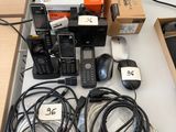 a lot of electronics that are on the table