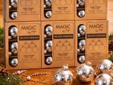 lot de 6 boîtes de 6 boules argentées