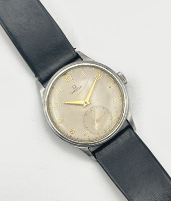 OMEGA MONTRE BRACELET d'homme en acier, boitier rond, fond d…