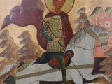 an image of a painting of a man riding on a horse