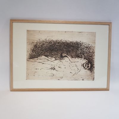 a picture of a picture of a person laying on the ground