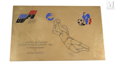 Championnat d'Europe 1984. Plaque commémorative "L'Équipe de…