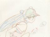 dessin représentant une fille portant une casquette de baseball et tenant une batte de baseball à la main