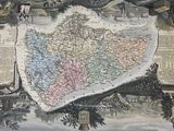 une vieille carte de l'État du Kentucky accompagnée d'une carte du pays