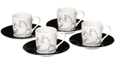 Pablo Picasso Set de 4 tasses à espresso "La Colombe de la P…