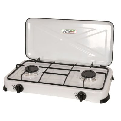 448 / Ribiland Réchaud gaz 2 feux PRF350 - Blanc - 2 fe…