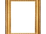 un cadre or antique sur fond blanc