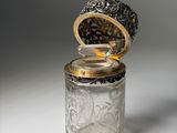 an image of a glass jar with a ring inside of it