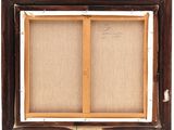 an old picture frame with a picture inside of it on a white background