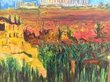 painting of a painting of a view of the acropolis and the acropolis