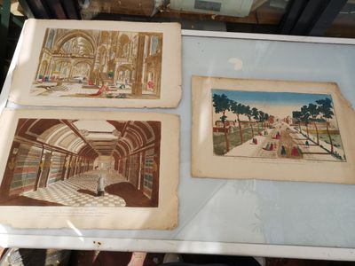 Lot de 7 vues d'optique , à Paris chez Daumont et Jaques Che…