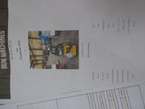 a sheet of paper with a picture of a machine on it