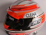 a close up of a helmet on a table